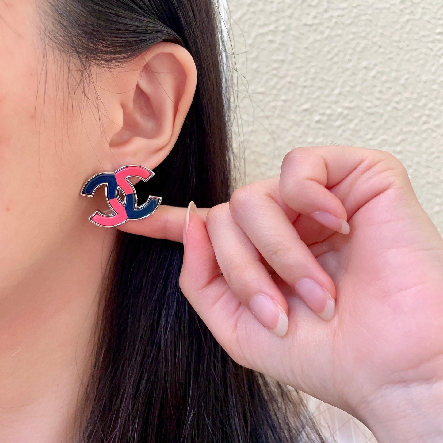 Chanel Colorblock Earrings