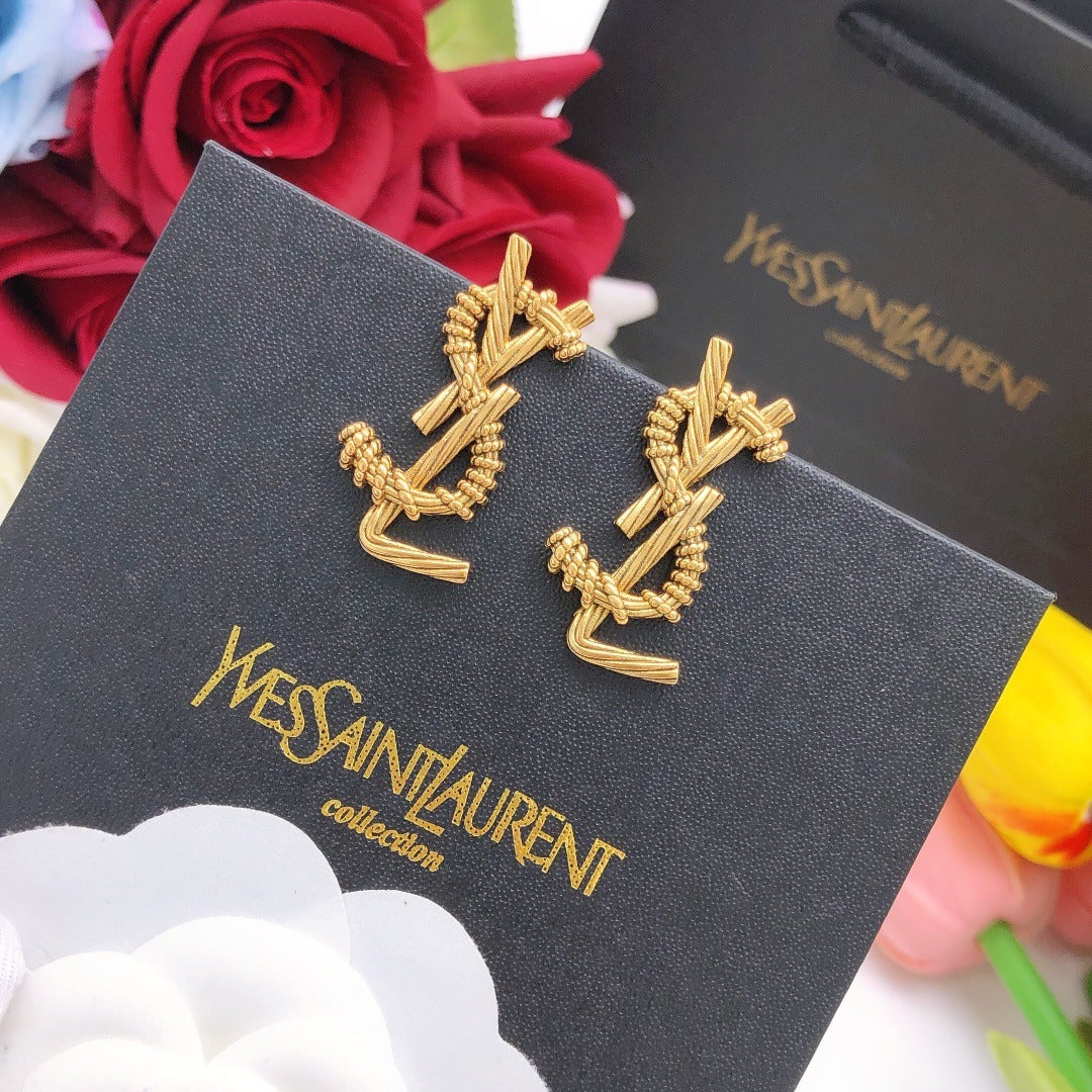 Saint Laurent Silver Earrings
