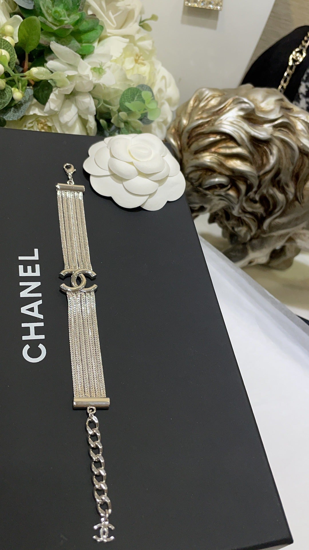 Chanel Silver Chain Necklace