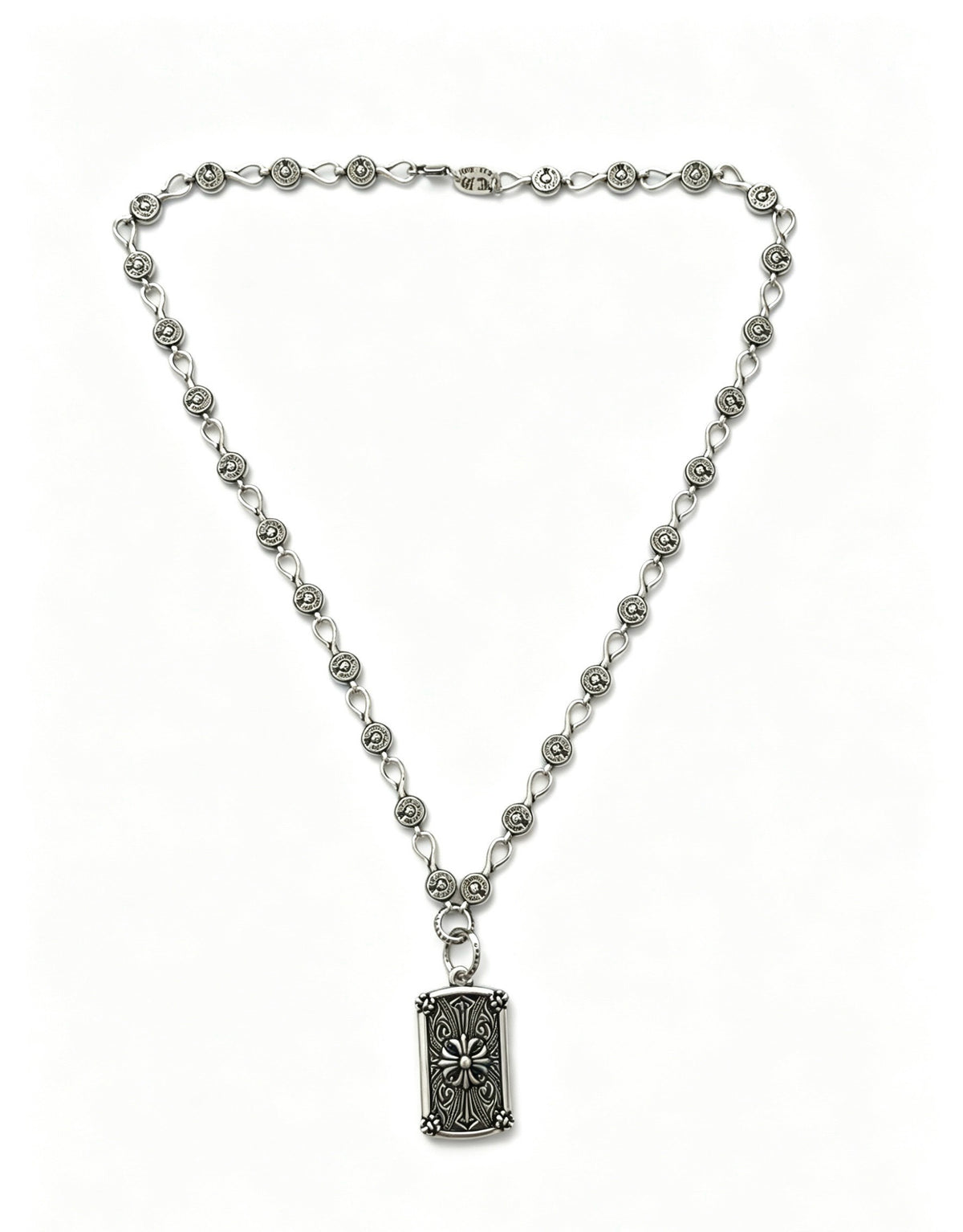 Chrome Hearts Sterling Silver Cross Necklace