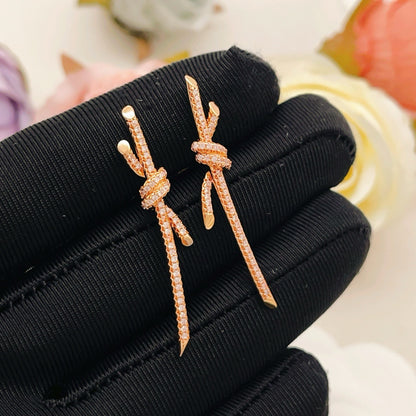 Tiffany & Co. Brass Pave Earrings