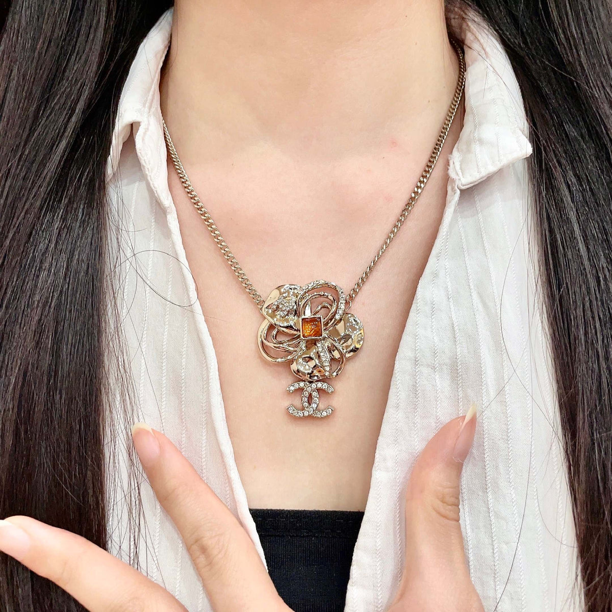 Chanel Logo Necklace