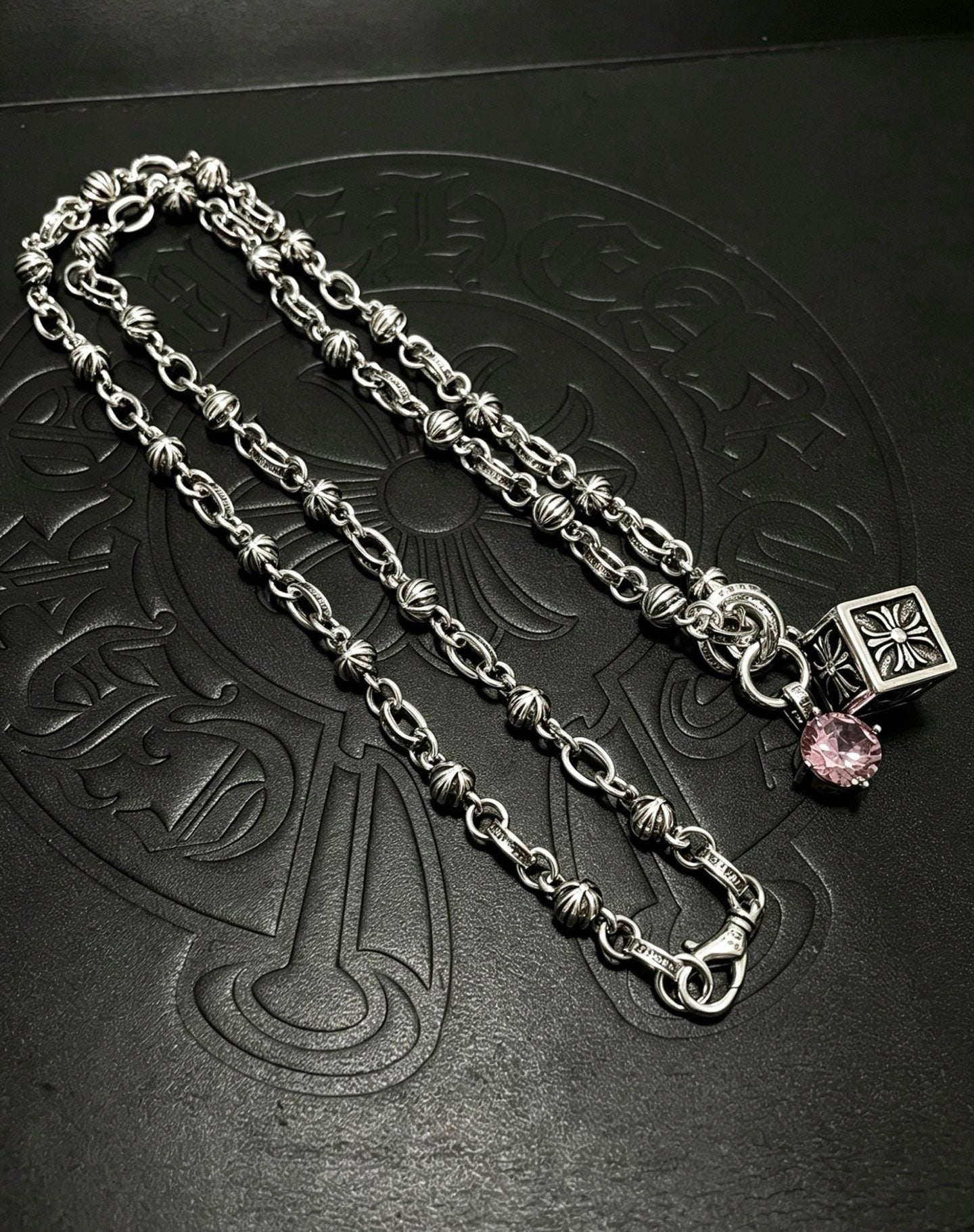 Chrome Hearts Sterling Silver Cross Necklace