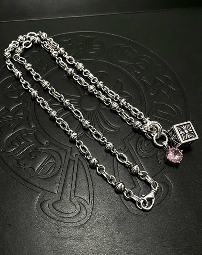 Chrome Hearts Sterling Silver Cross Necklace