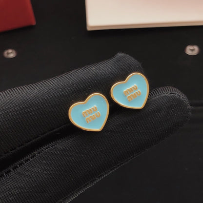 Miu Miu Brass Heart Earrings