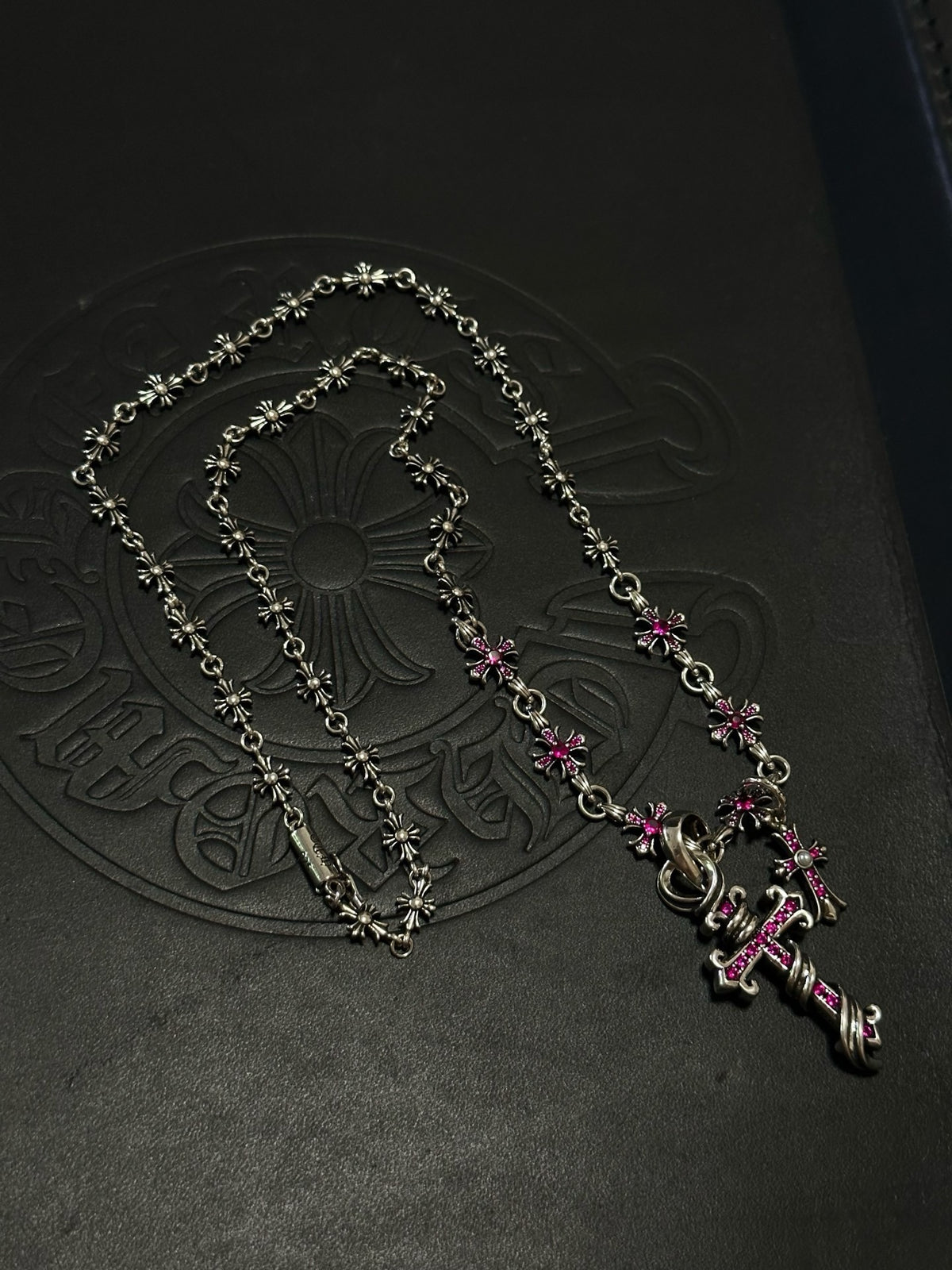 Chrome Hearts Sterling Silver Cross Necklace