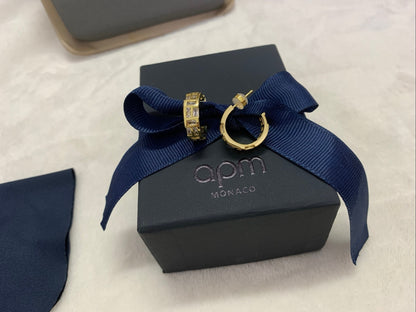APM Monaco Yellow Hoop Earrings