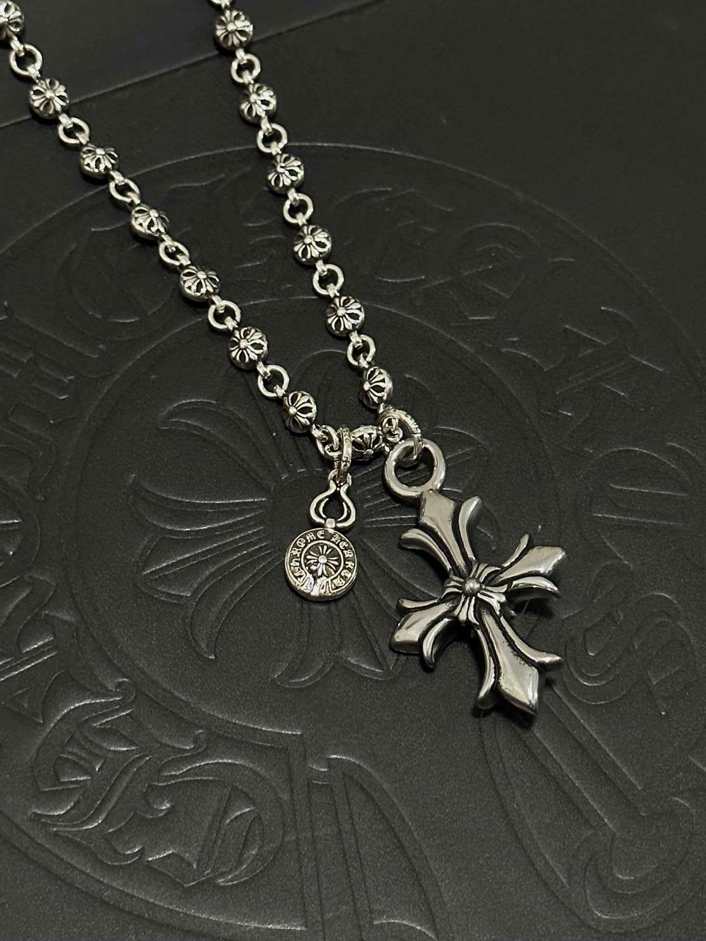 Chrome Hearts Sterling Silver Cross Necklace