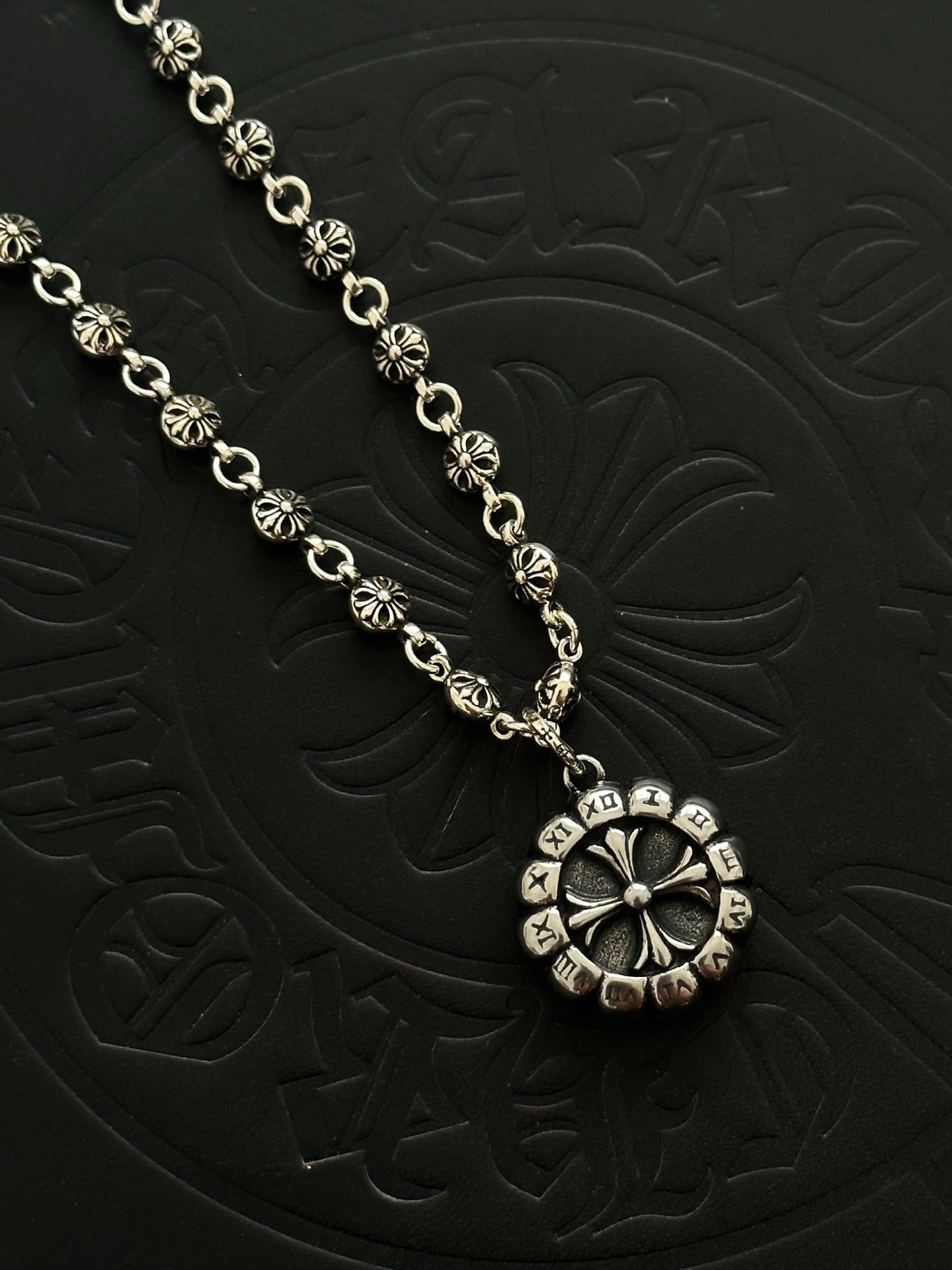 Chrome Hearts Sterling Silver Cross Necklace