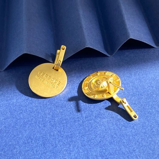 Versace Brass Medusa Earrings