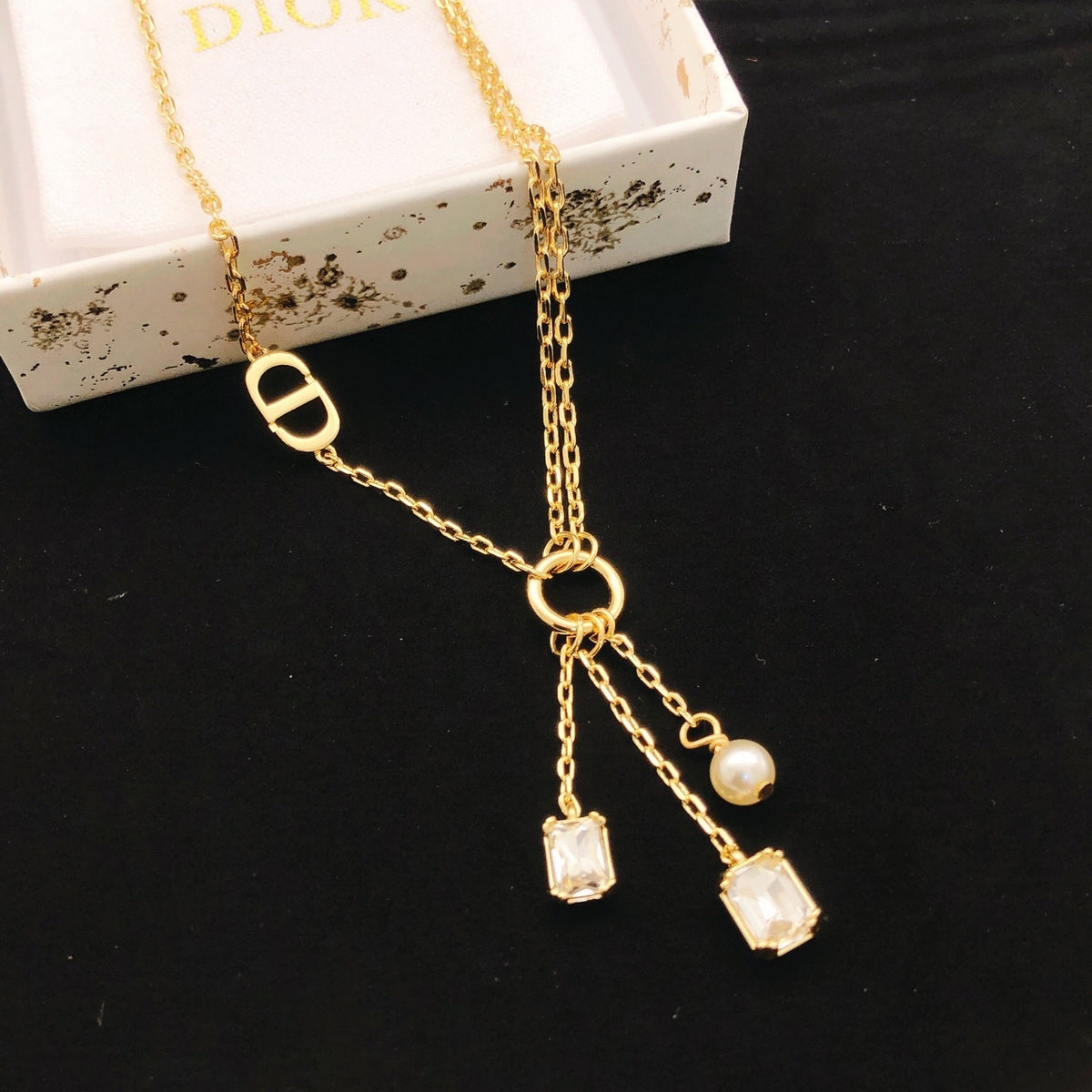 Dior Brass Tassel Necklace
