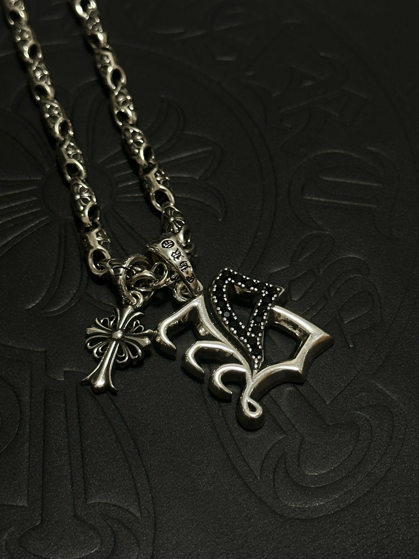 Chrome Hearts Sterling Silver Cross Necklace