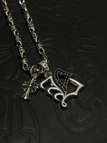 Chrome Hearts Sterling Silver Cross Necklace