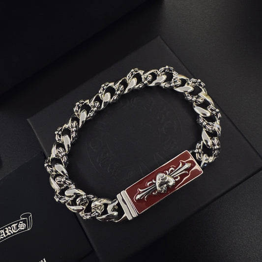 Chrome Hearts Sterling Silver Cross Bracelet