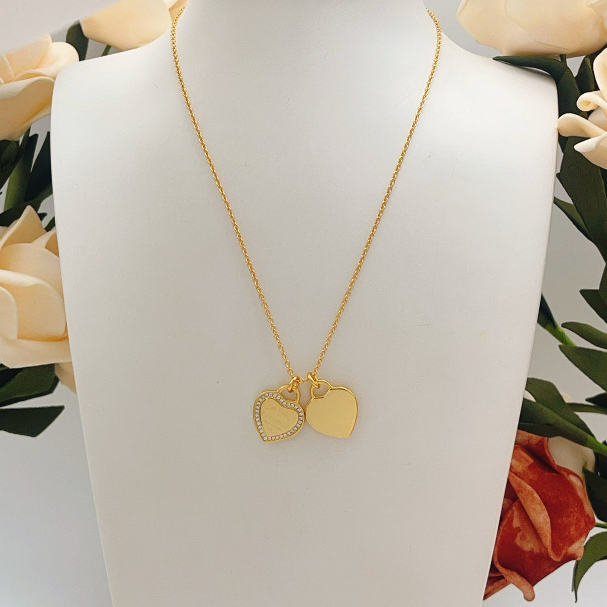 Tiffany & Co. Gold Brass Heart Necklace