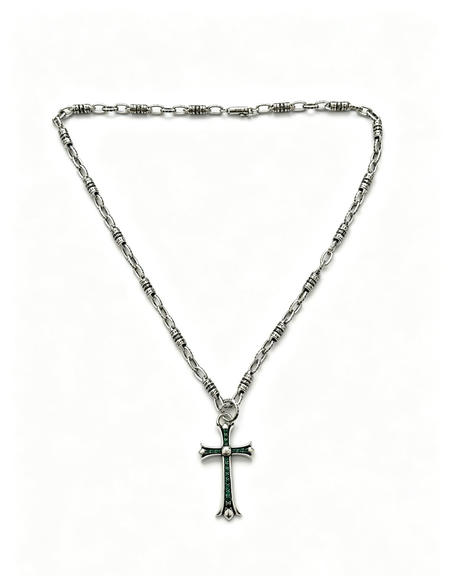Chrome Hearts Sterling Silver Cross Necklace