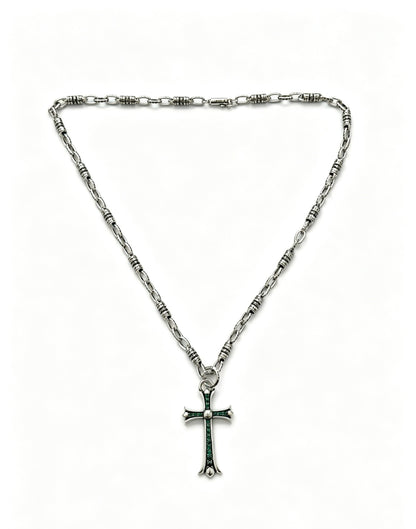 Chrome Hearts Sterling Silver Cross Necklace