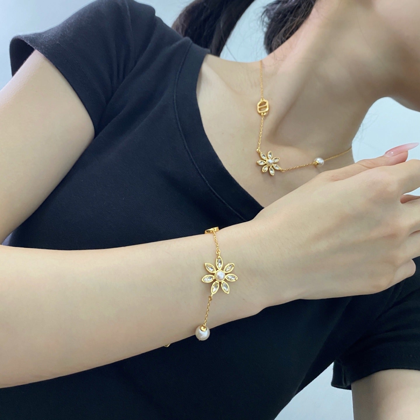 Dior Brass Pearl Bracelet