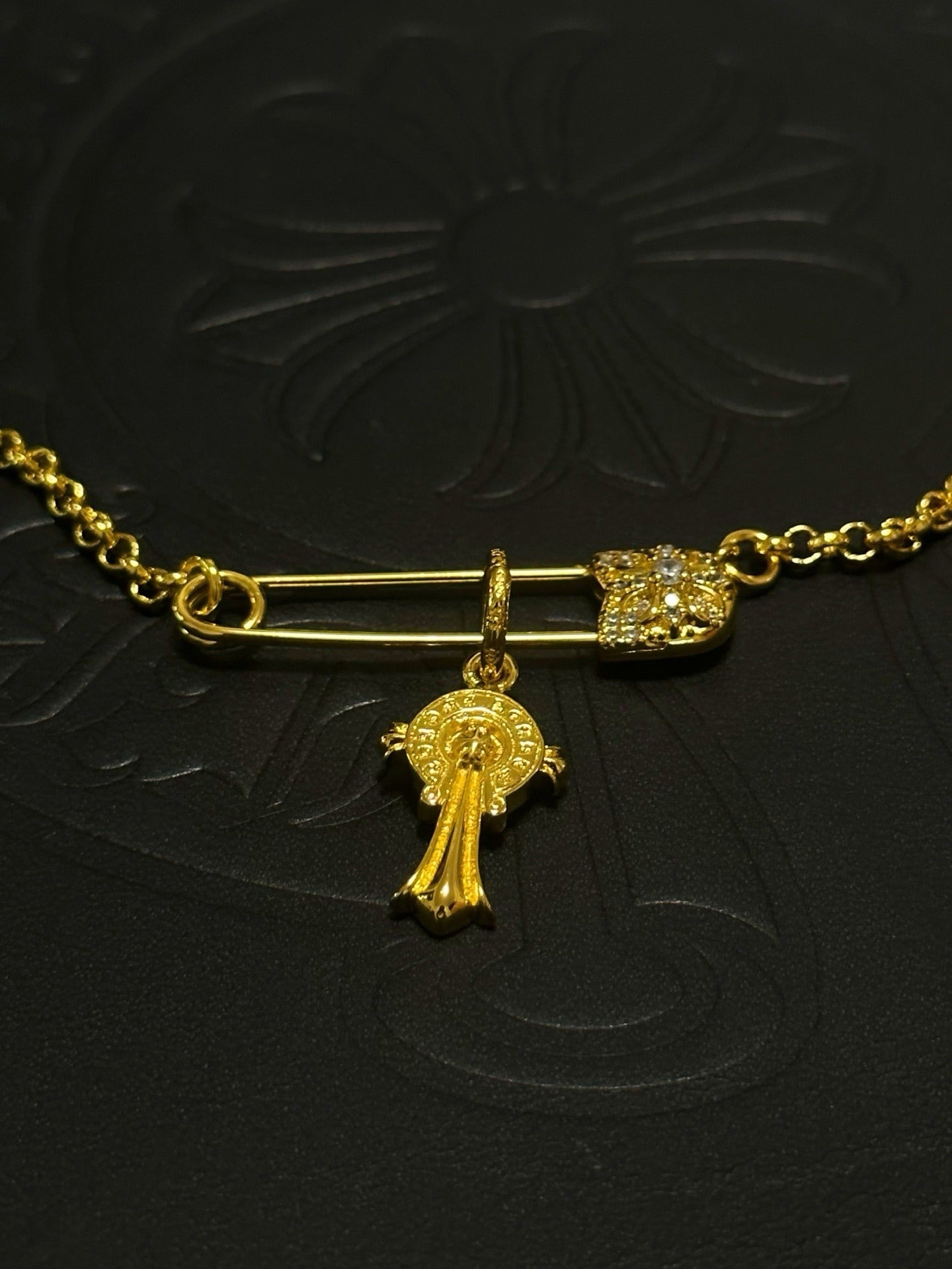 Chrome Hearts Sterling Silver Cross Necklace