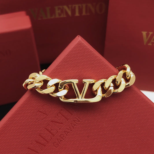 Valentino Brass Chain Bracelet