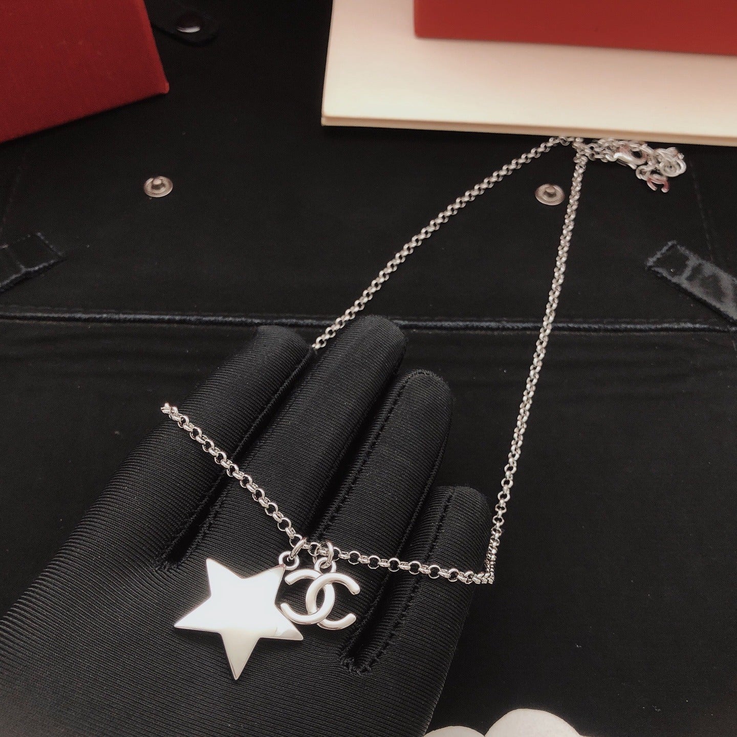 Chanel Brass Star Necklace