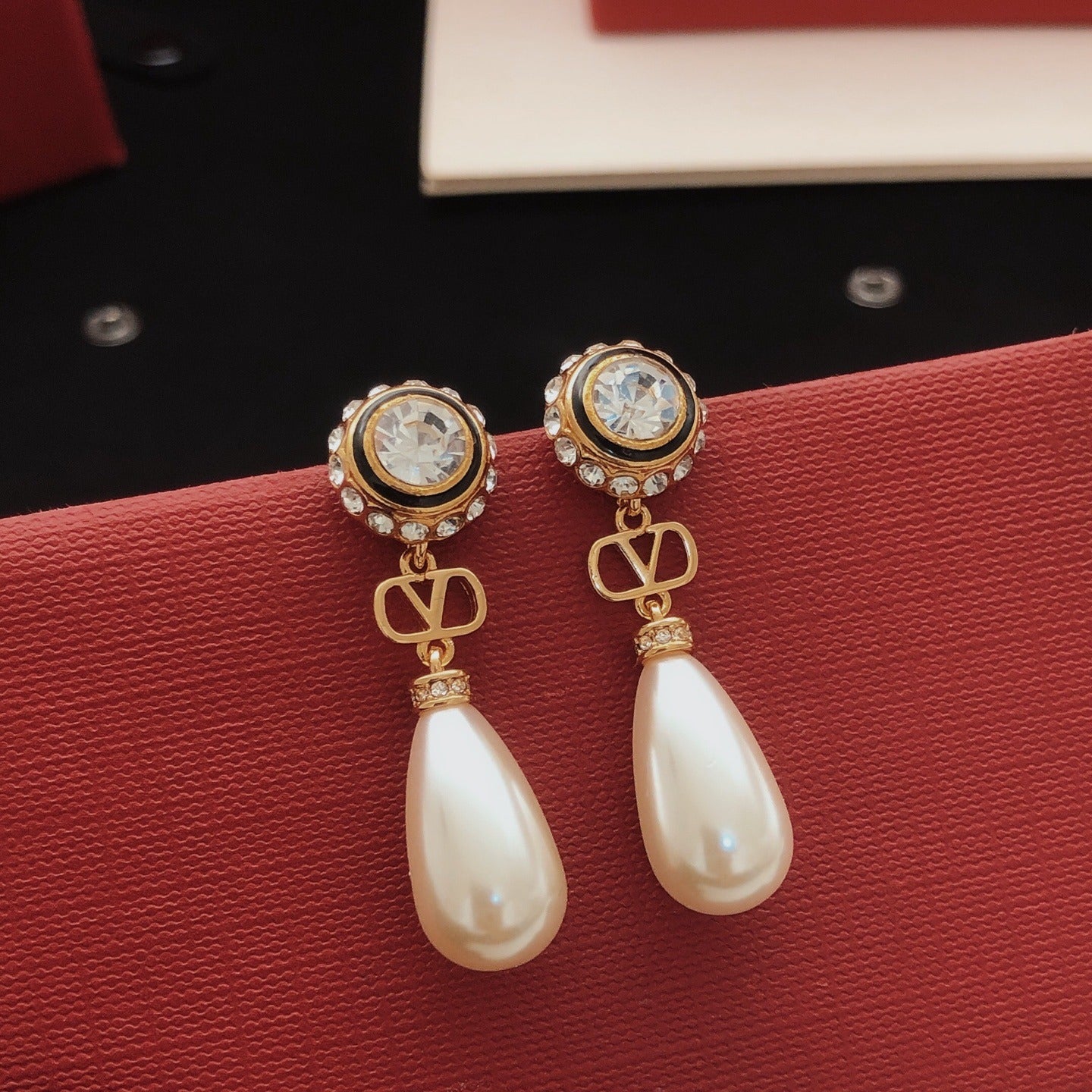 Valentino Brass Tassel Earrings