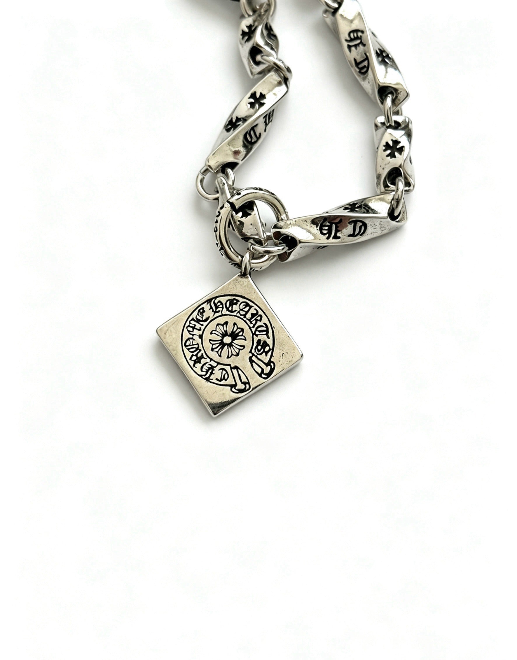 Chrome Hearts Sterling Silver Cross Bracelet