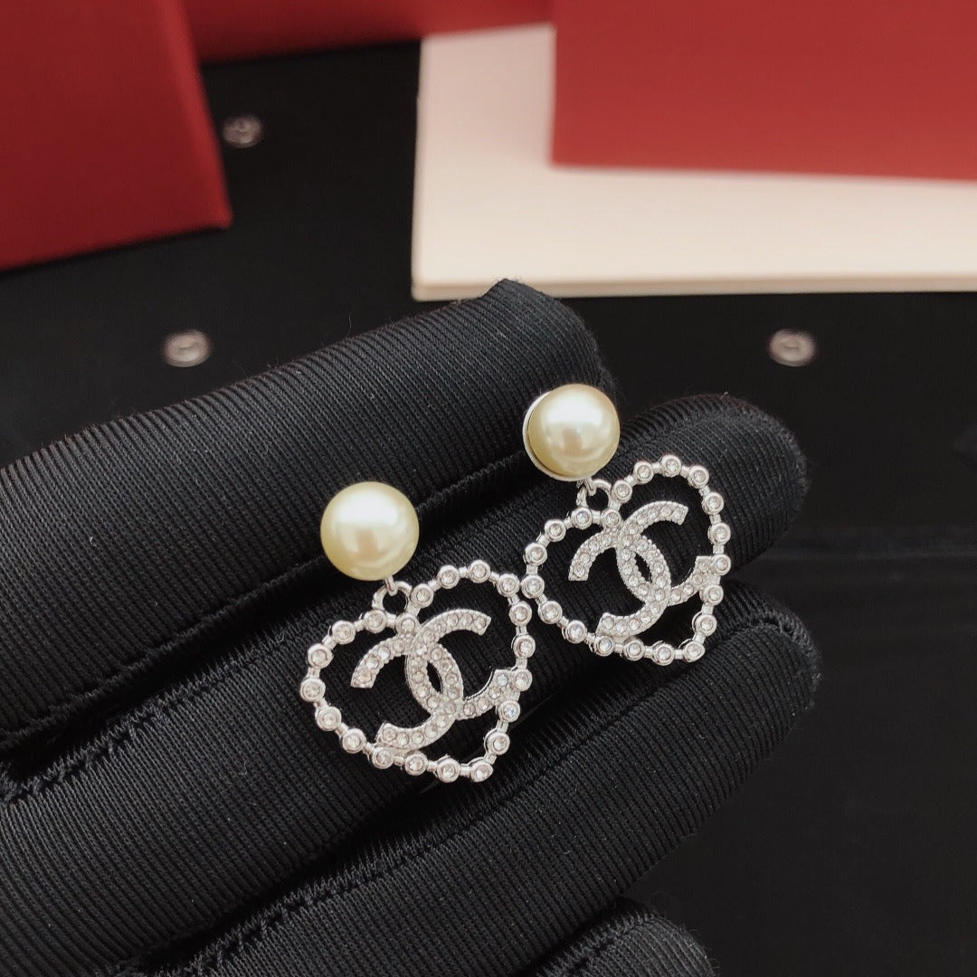 Chanel Brass Heart Earrings