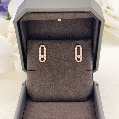 Messika Brass Pave Earrings