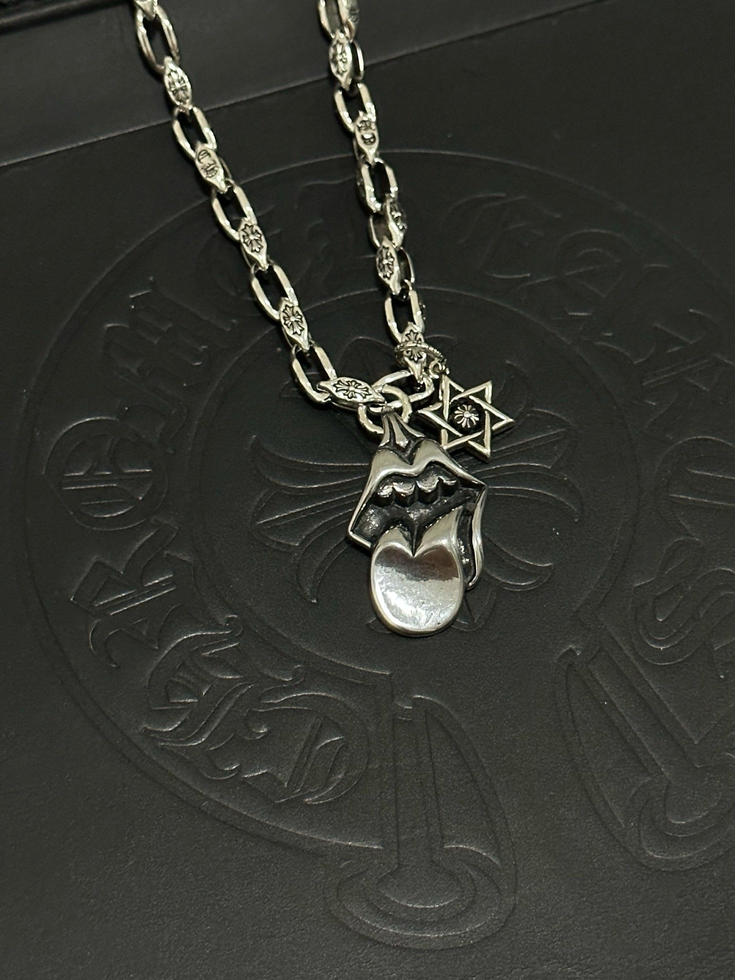 Chrome Hearts Sterling Silver Cross Necklace