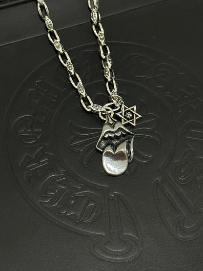 Chrome Hearts Sterling Silver Cross Necklace