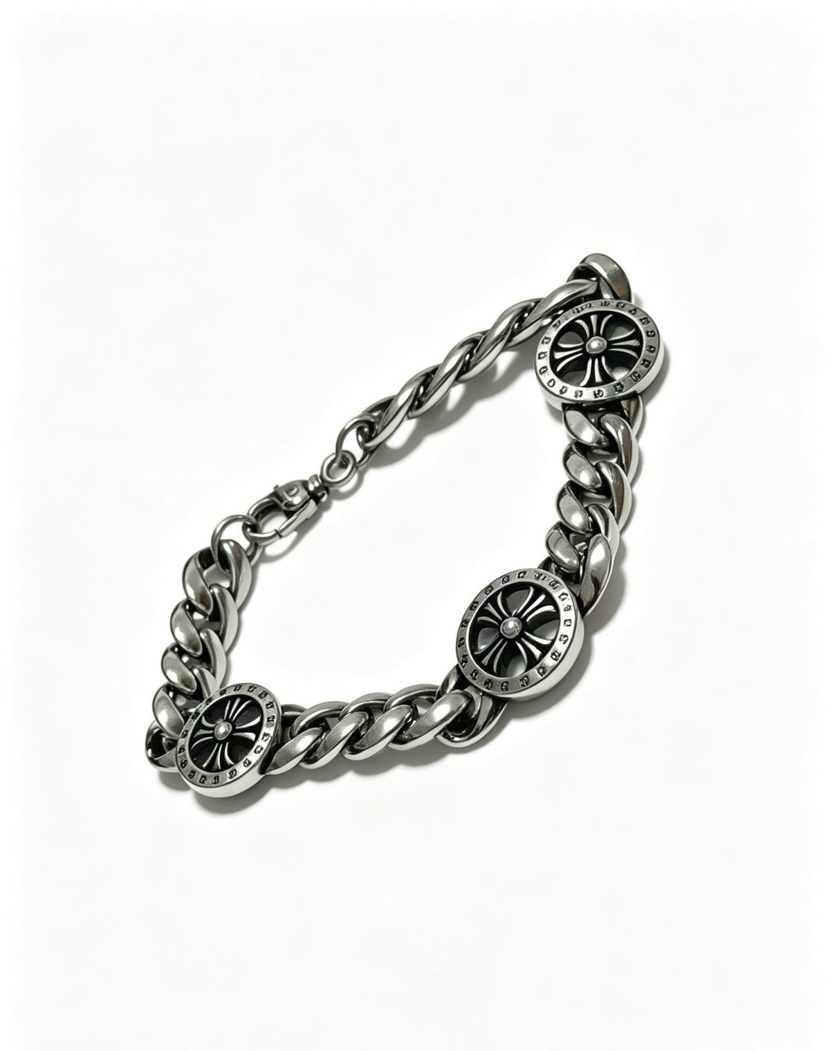 Chrome Hearts Sterling Silver Cross Bracelet