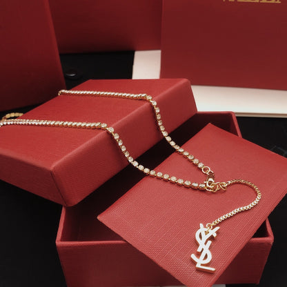 Saint Laurent Brass Tassel Necklace