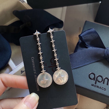 APM Monaco White Pearl Earrings