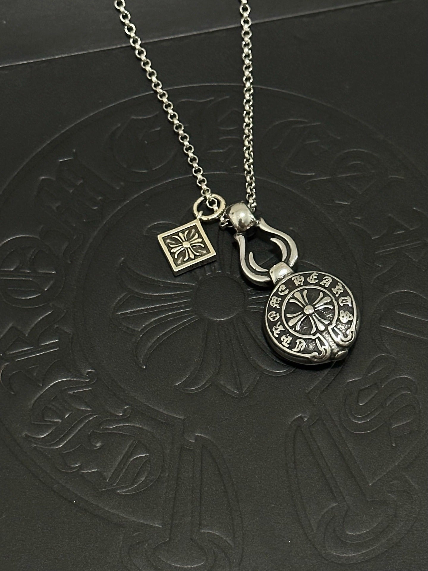 Chrome Hearts Sterling Silver Cross Necklace
