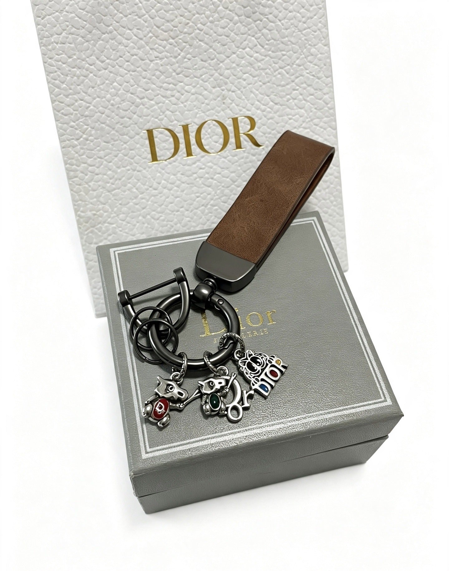 Dior Vintage-Finish Keychain