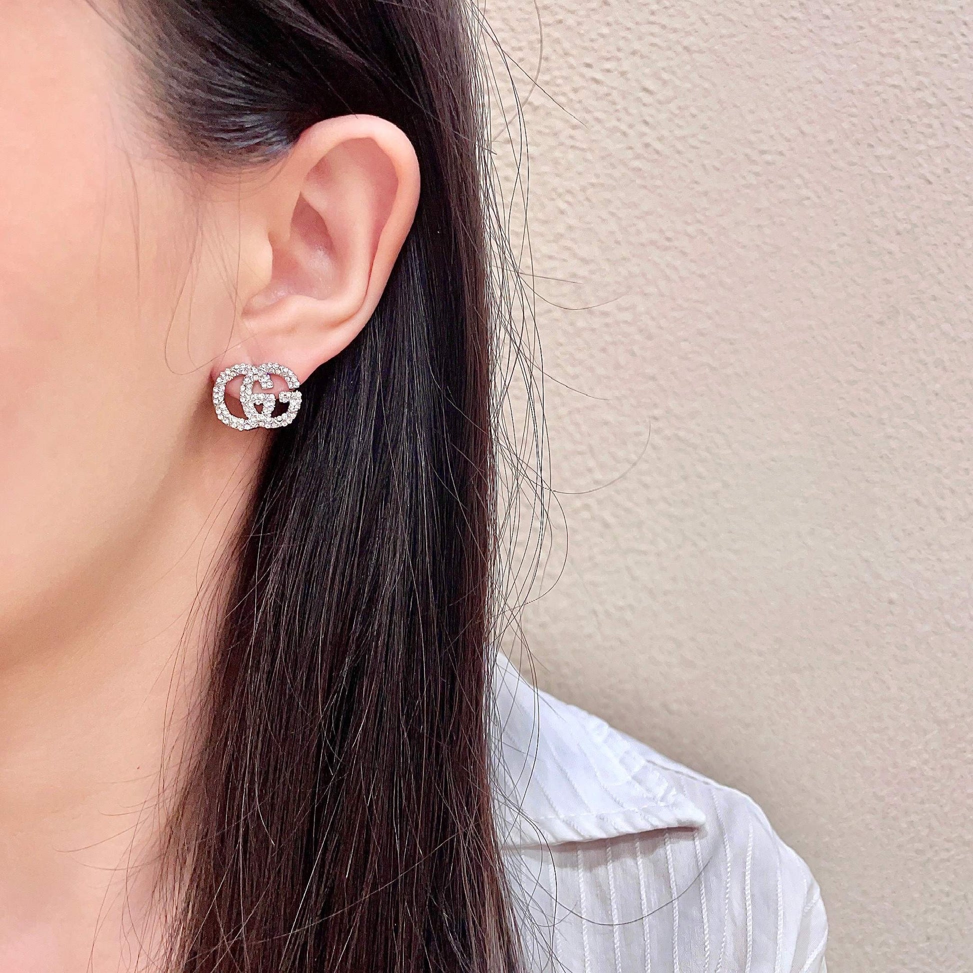 Gucci Brass & Sterling Silver Earrings