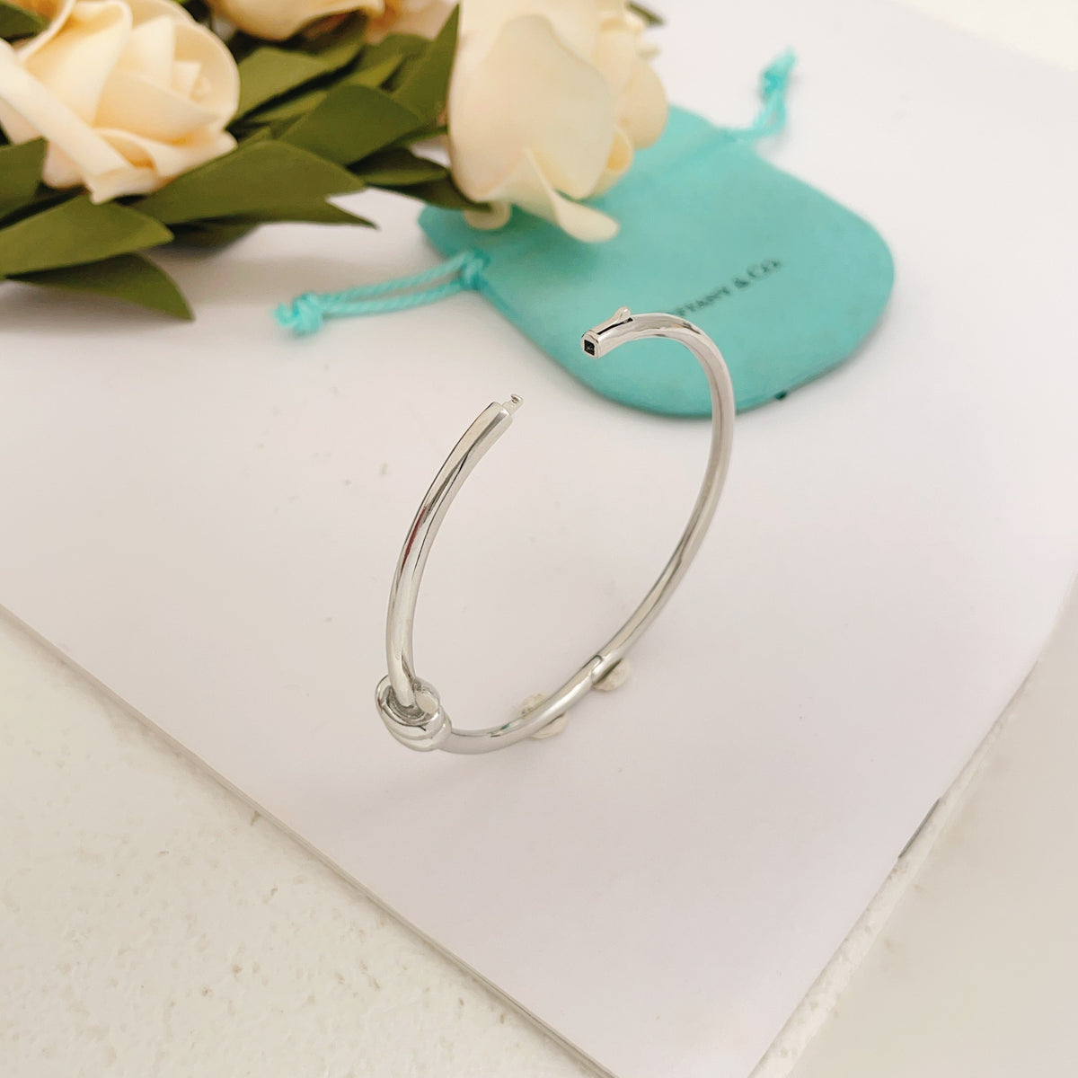 Tiffany & Co. Silver Brass Knot Bracelet