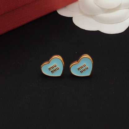 Miu Miu Brass Heart Earrings