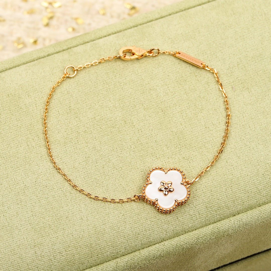 Van Cleef & Arpels Sterling Silver Floral Bracelet