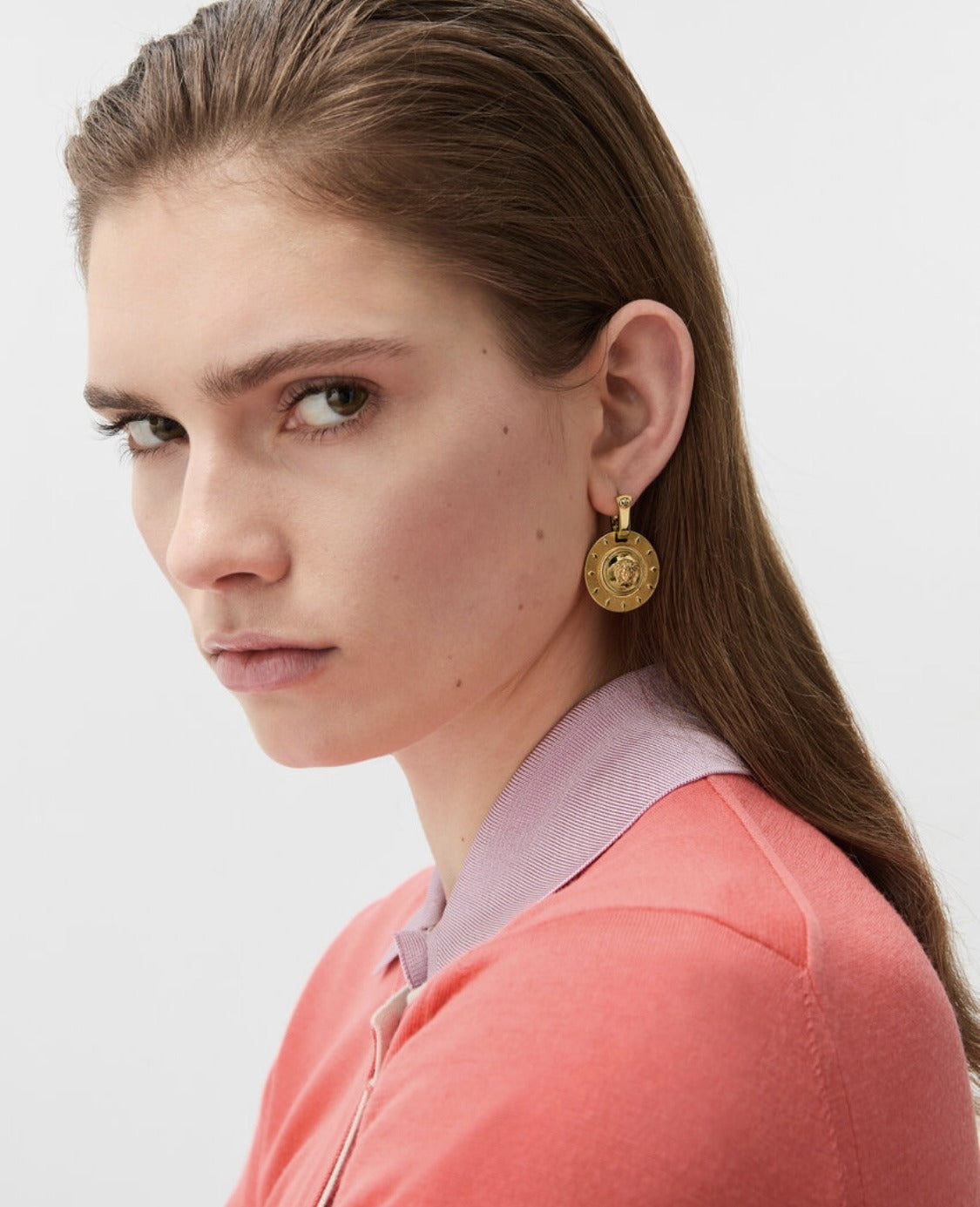 Versace Brass Medusa Earrings