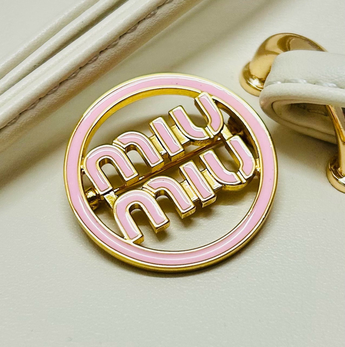 Miu Miu Logo Brooch
