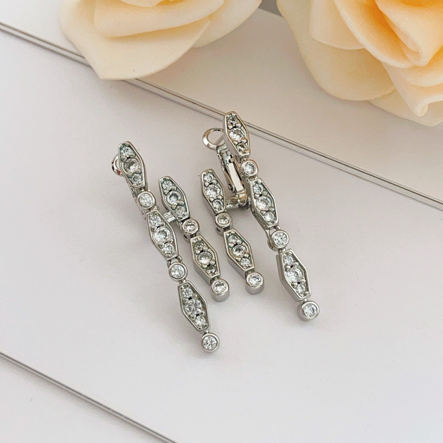 Cartier Silver Brass Tassel Earrings