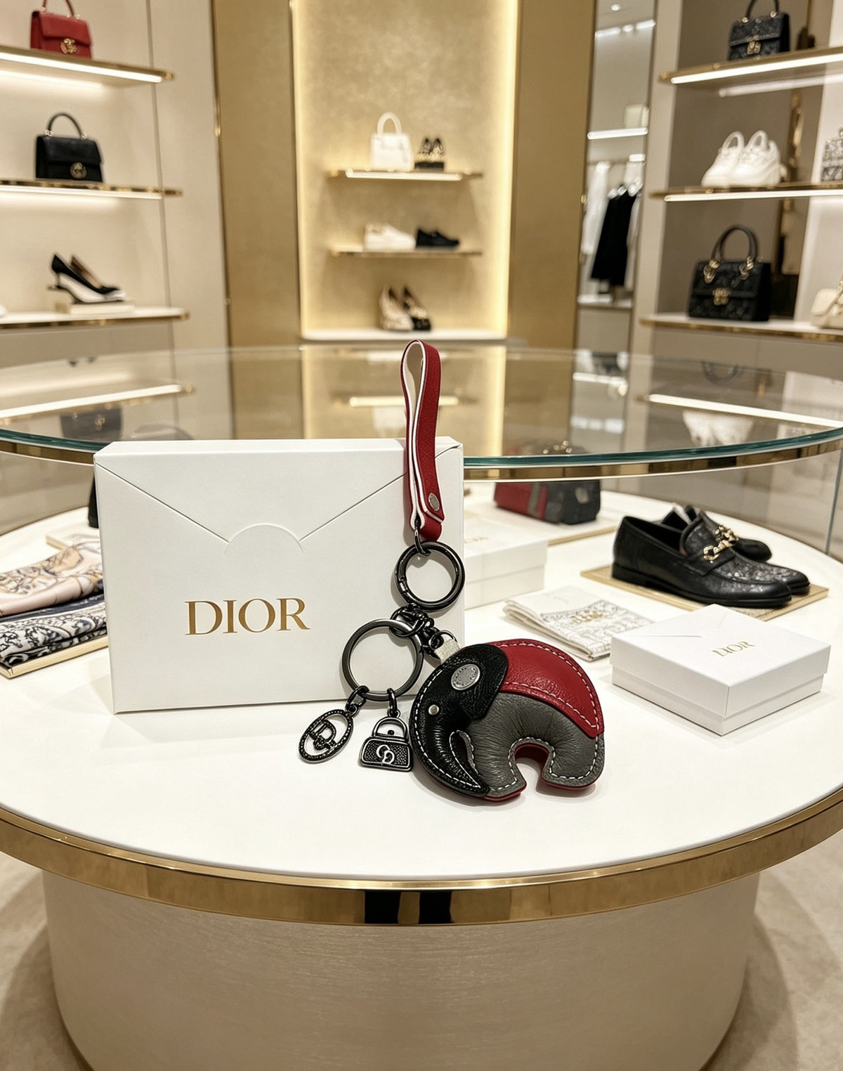 Dior Vintage-Finish Keychain