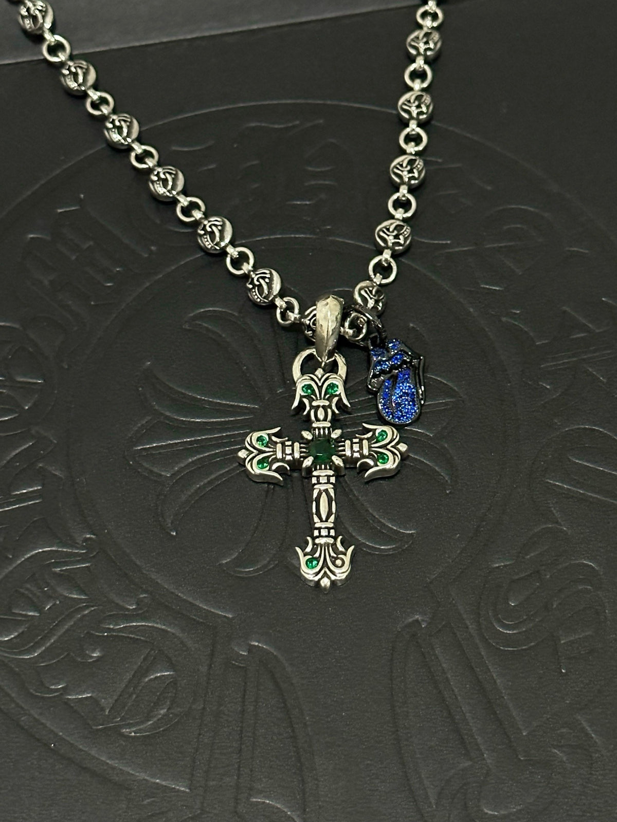 Chrome Hearts Sterling Silver Cross Necklace
