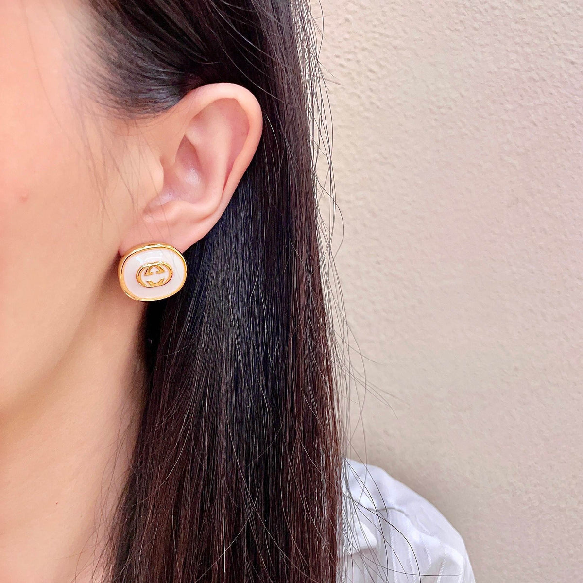 Gucci Brass & Sterling Silver Earrings