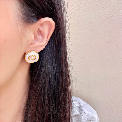 Gucci Brass & Sterling Silver Earrings