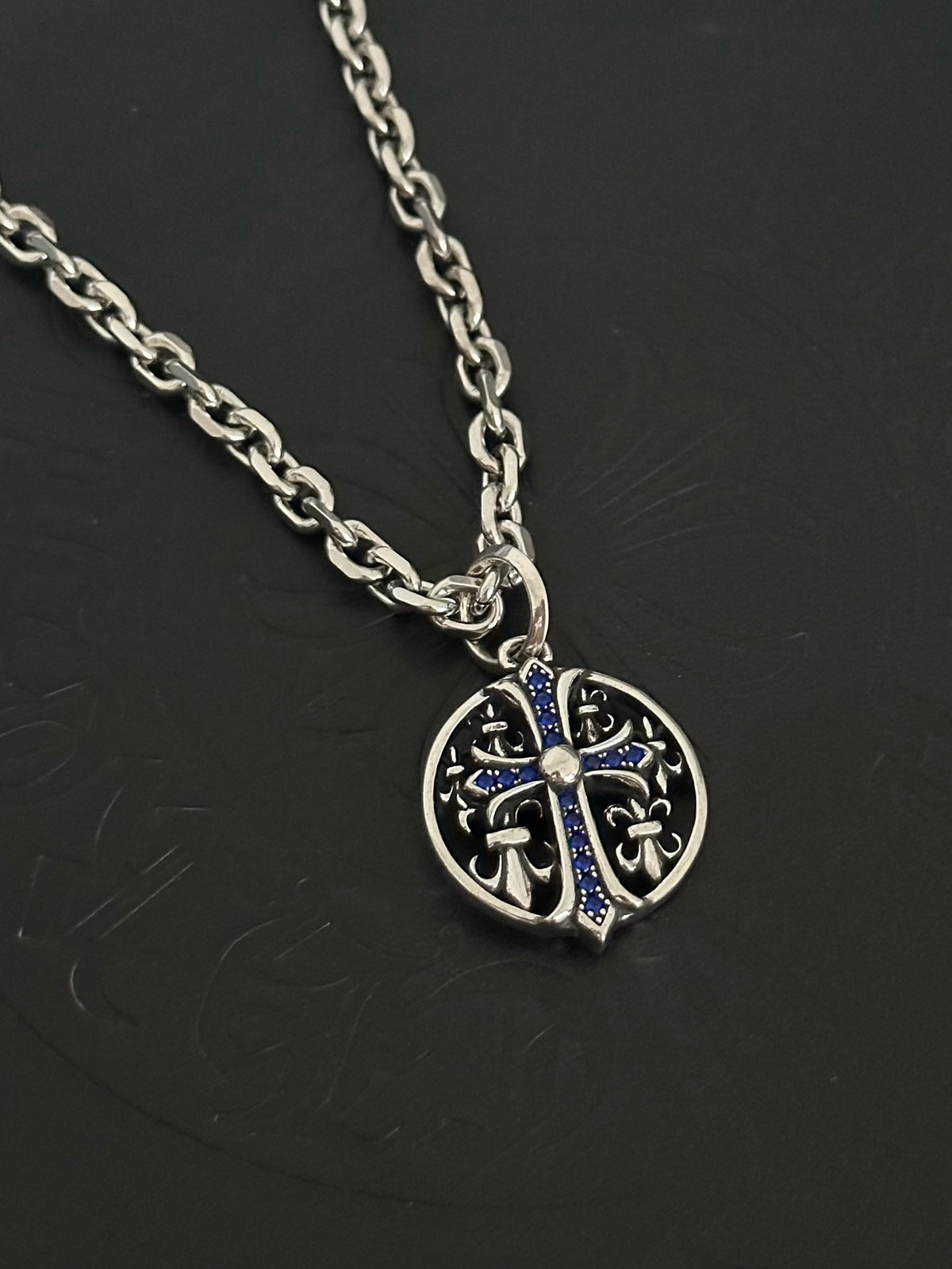 Chrome Hearts Sterling Silver Cross Necklace