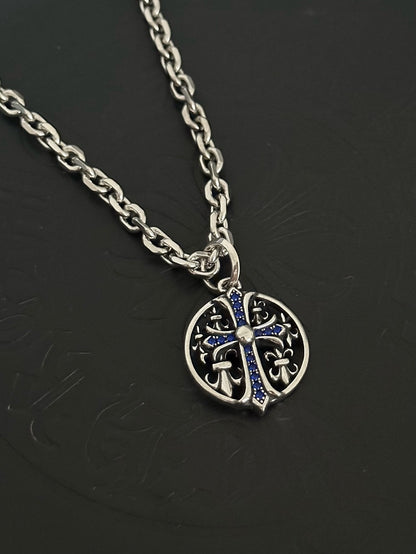 Chrome Hearts Sterling Silver Cross Necklace