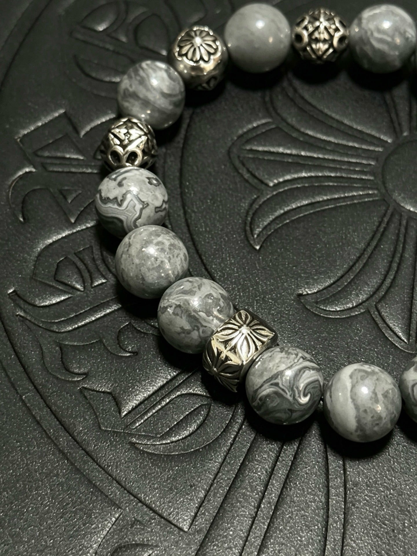 Chrome Hearts Sterling Silver Cross Bracelet